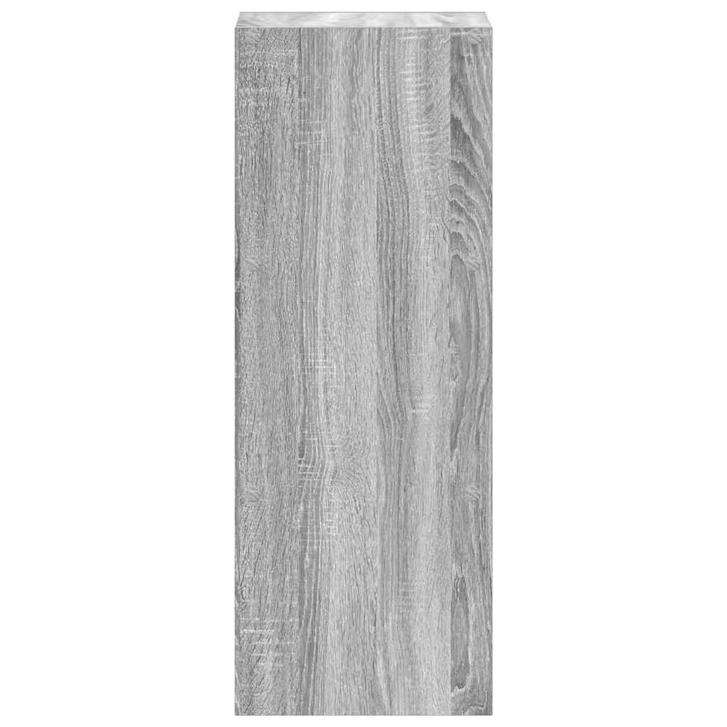 vidaXL Βιβλιοθήκη Στοιβαζόμενα Γκρι Sonoma 30x30x80 εκ. Επεξ. Ξύλο