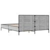 vidaXL Πλαίσιο Κρεβατιού Γκρι Sonoma 150x200 εκ. Επεξ. Ξύλο & Μέταλλο