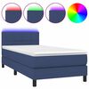 vidaXL &Kappa;&rho;&epsilon;&beta;ά&tau;&iota; Boxspring &mu;&epsilon; &Sigma;&tau;&rho;ώ&mu;&alpha; & LED &Mu;&pi;&lambda;&epsilon; 90x190 &epsilon;&kappa;. &Upsilon;&phi;&alpha;&sigma;&mu;ά&tau;&iota;&nu;&omicron;