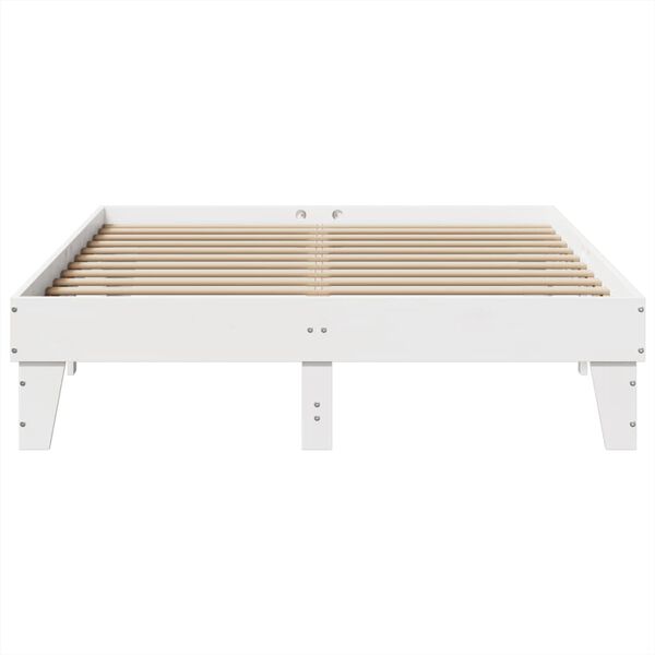 vidaXL Σκελετός Κρεβ. Χωρίς Στρώμα Λευκό 160x200 εκ Μασίφ Πεύκο