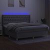 vidaXL &Kappa;&rho;&epsilon;&beta;ά&tau;&iota; Boxspring &mu;&epsilon; &Sigma;&tau;&rho;ώ&mu;&alpha; & LED &Alpha;&nu;.&Gamma;&kappa;&rho;&iota; 200x200&epsilon;&kappa;. &Upsilon;&phi;&alpha;&sigma;&mu;ά&tau;&iota;&nu;&omicron;