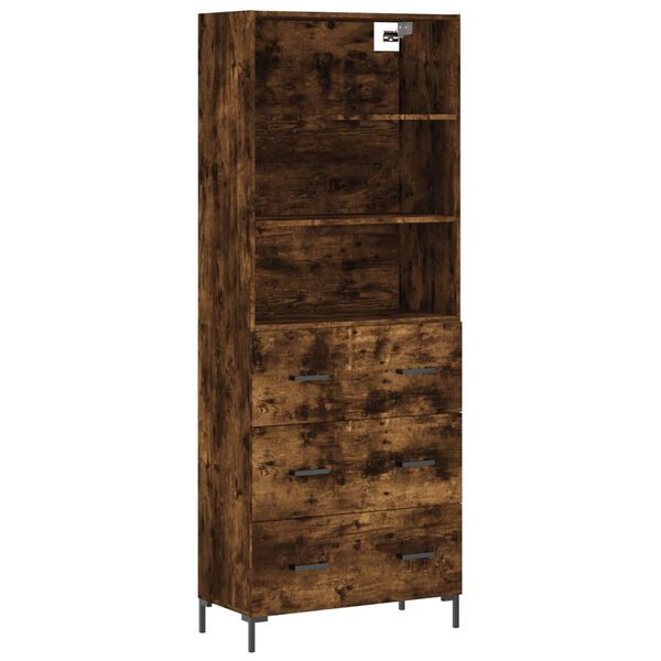 vidaXL Ντουλάπι Καπνιστή Δρυς 69,5x34x180 εκ. από Επεξεργασμένο Ξύλο