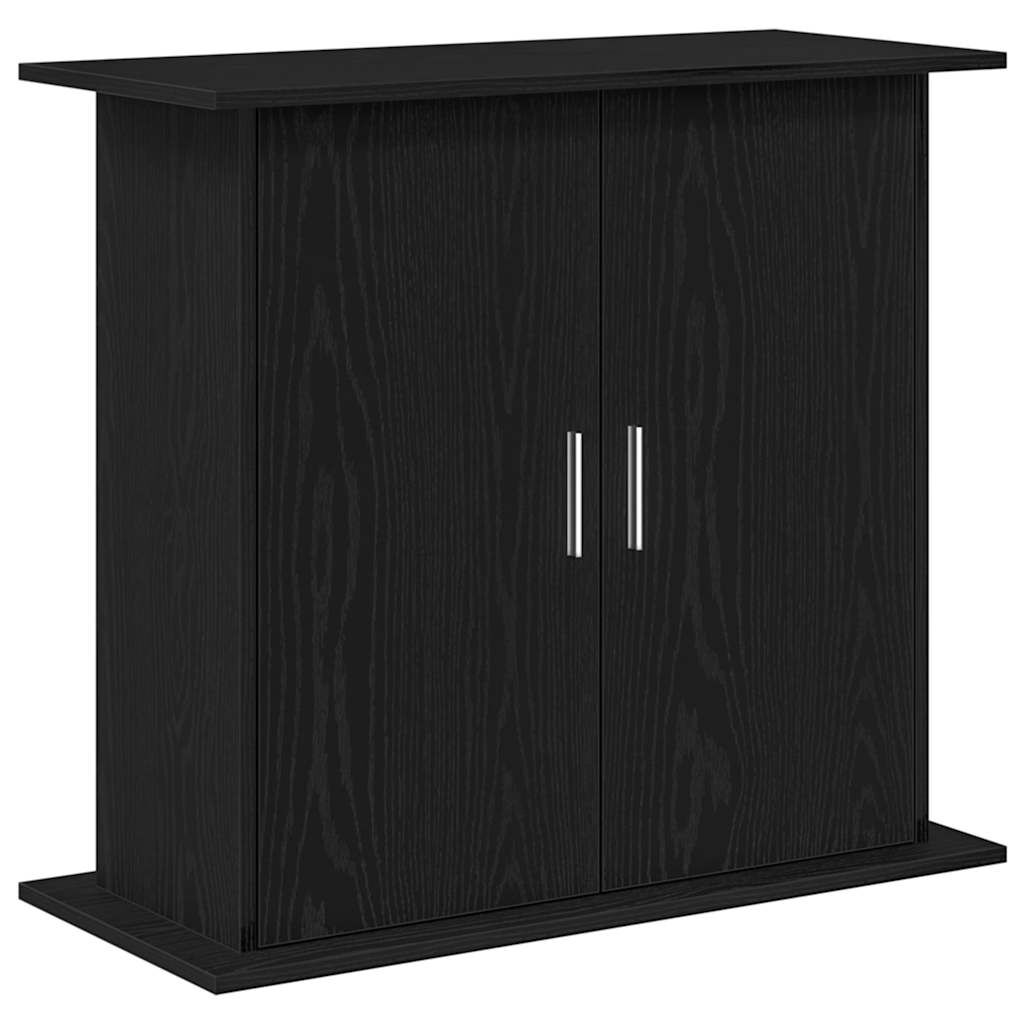 vidaXL Βάση Ενυδρείου Μαύρη Δρυς 81x36x73 εκ. από Επεξεργασμένο Ξύλο