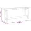 vidaXL Εξωτερικός πάγκος Καφέ 119 x 35 x 47 εκ. Μασίφ ξύλο πεύκου