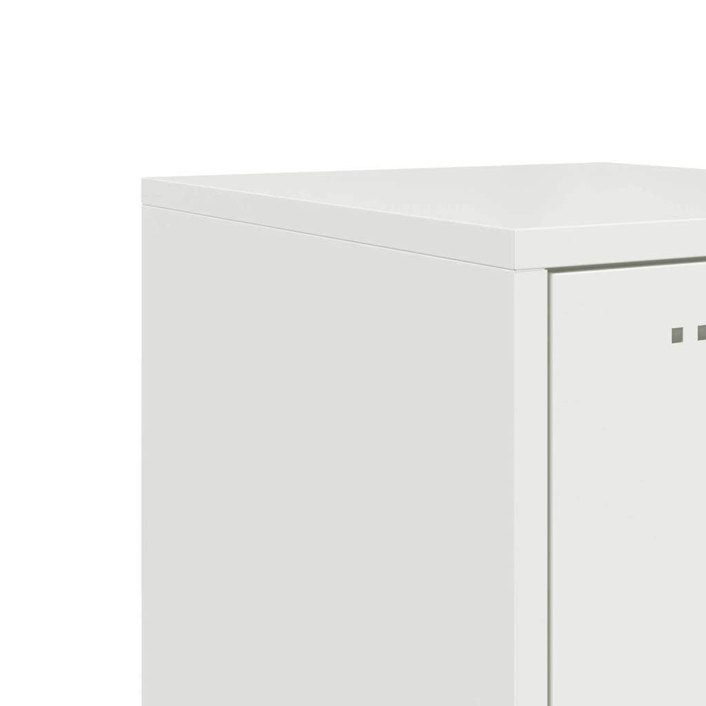 vidaXL Μπουφές Λευκός 36x39x123 εκ. από Ατσάλι