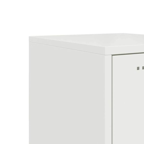 vidaXL Μπουφές Λευκός 36x39x123 εκ. από Ατσάλι