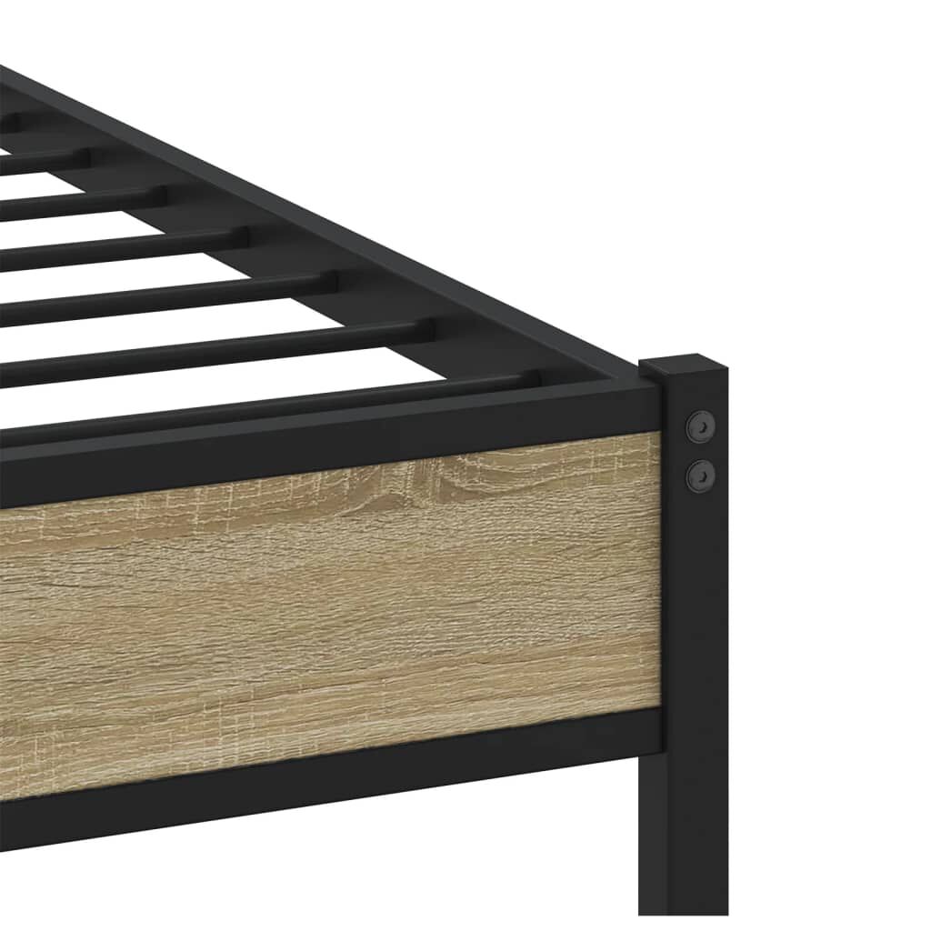 vidaXL Πλαίσιο Κρεβατιού Χωρ. Στρώμα Sonoma Δρυς 107x200 εκ Επ. Ξύλο