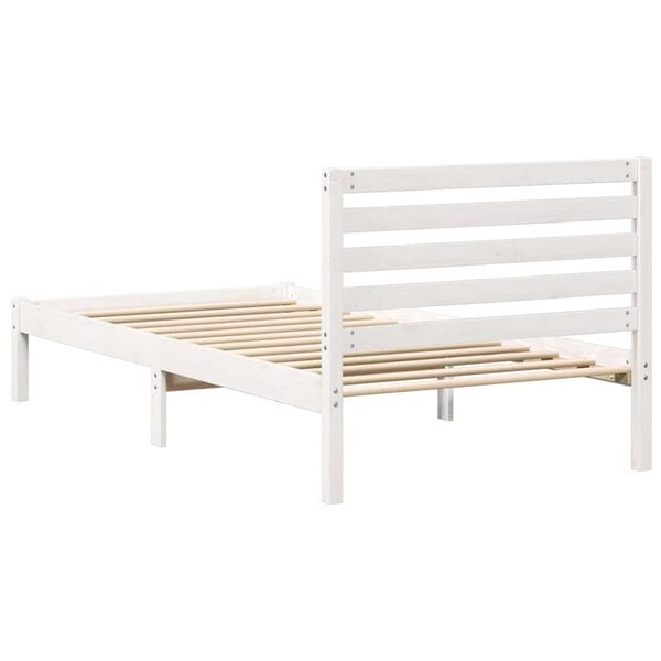 vidaXL Σκελετός Κρεβατιού Λευκό 80 x 200 cm Μασίφ ξύλο πεύκου