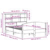 vidaXL Κρεβάτι Βιβλιοθήκη Χωρίς Στρώμα 140x190 εκ Μασίφ Ξύλο Πεύκου