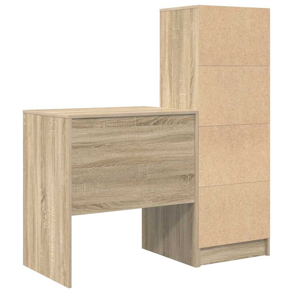 vidaXL Γραφείο με αποθηκευτικό χώρο 2 pcs Δρύς Sonoma 70 x 50 x 76 εκ.
