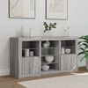 vidaXL Μπουφές με LED Γκρι Sonoma 123 x 37 x 67 εκ.