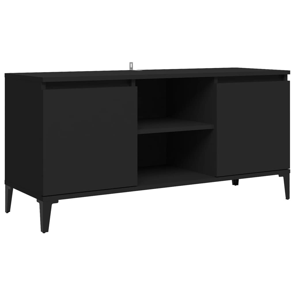 vidaXL Έπιπλο Τηλεόρασης Μαύρο 103,5x35x50 εκ. με Μεταλλικά Πόδια