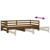 vidaXL Καναπές Κρεβάτι Καφέ Μελί 2 x (90 x 200) εκ. Μασίφ Ξύλο Πεύκου