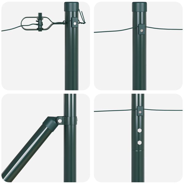vidaXL Ιστός Πόλων με Σπίκα 13 τεμ Ø32 mm 160 cm Γαλβανισμένο Ατσάλι