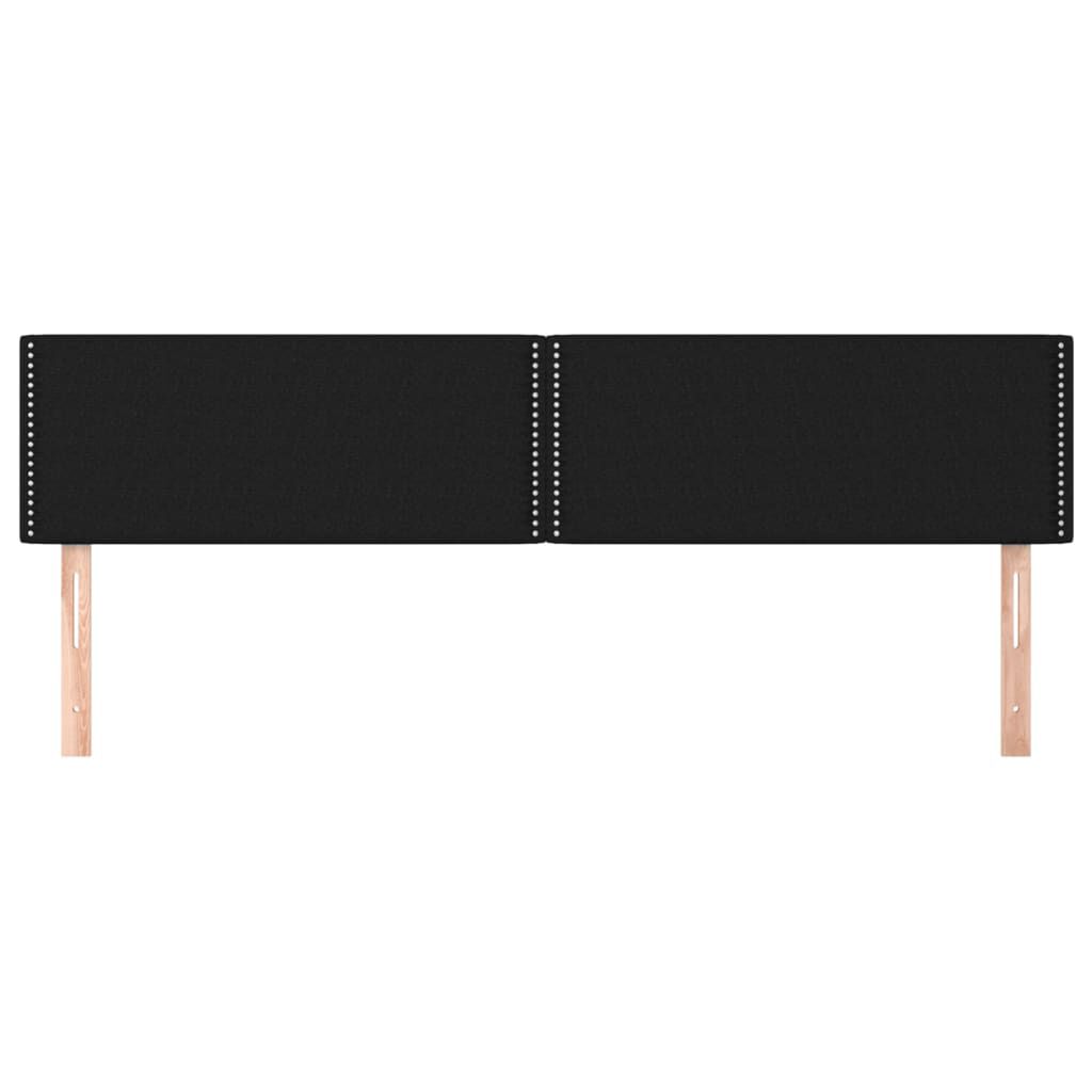 vidaXL Κεφαλάρια Κρεβατιού 2 τεμ. Μαύρο 100x5x78/88 εκ. Υφασμάτινο