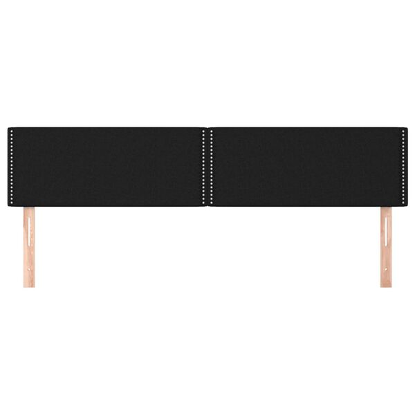 vidaXL Κεφαλάρια Κρεβατιού 2 τεμ. Μαύρο 100x5x78/88 εκ. Υφασμάτινο