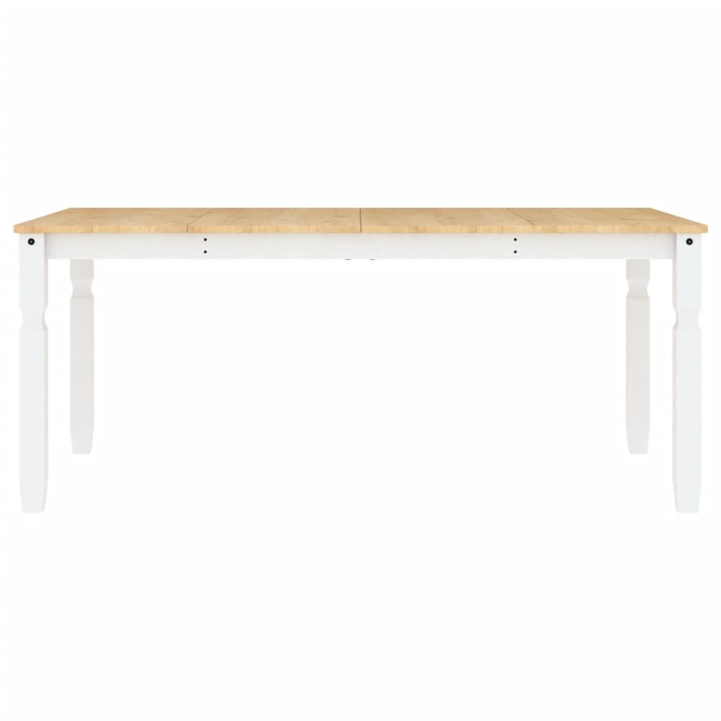 vidaXL Τραπεζαρία Corona Λευκό 180 x 90 x 75 εκ. από Μασίφ Ξύλο Πεύκου