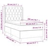 vidaXL &Kappa;&rho;&epsilon;&beta;ά&tau;&iota; Boxspring &mu;&epsilon; &Sigma;&tau;&rho;ώ&mu;&alpha; & LED &Kappa;&rho;&epsilon;&mu; 80x200 &epsilon;&kappa;. &Upsilon;&phi;&alpha;&sigma;&mu;ά&tau;&iota;&nu;&omicron;