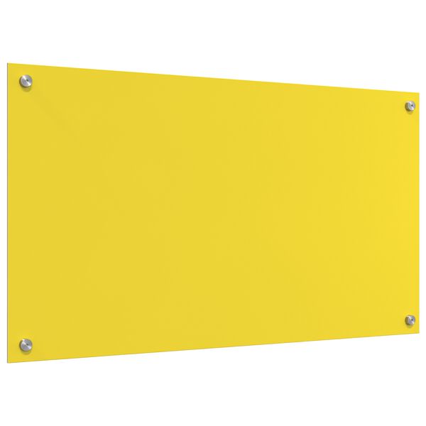 vidaXL Πίσω Πάνελ Κουζίνας Κίτρινο 90 x 50 x 0.6 εκ. σκληρυμένο γυαλί