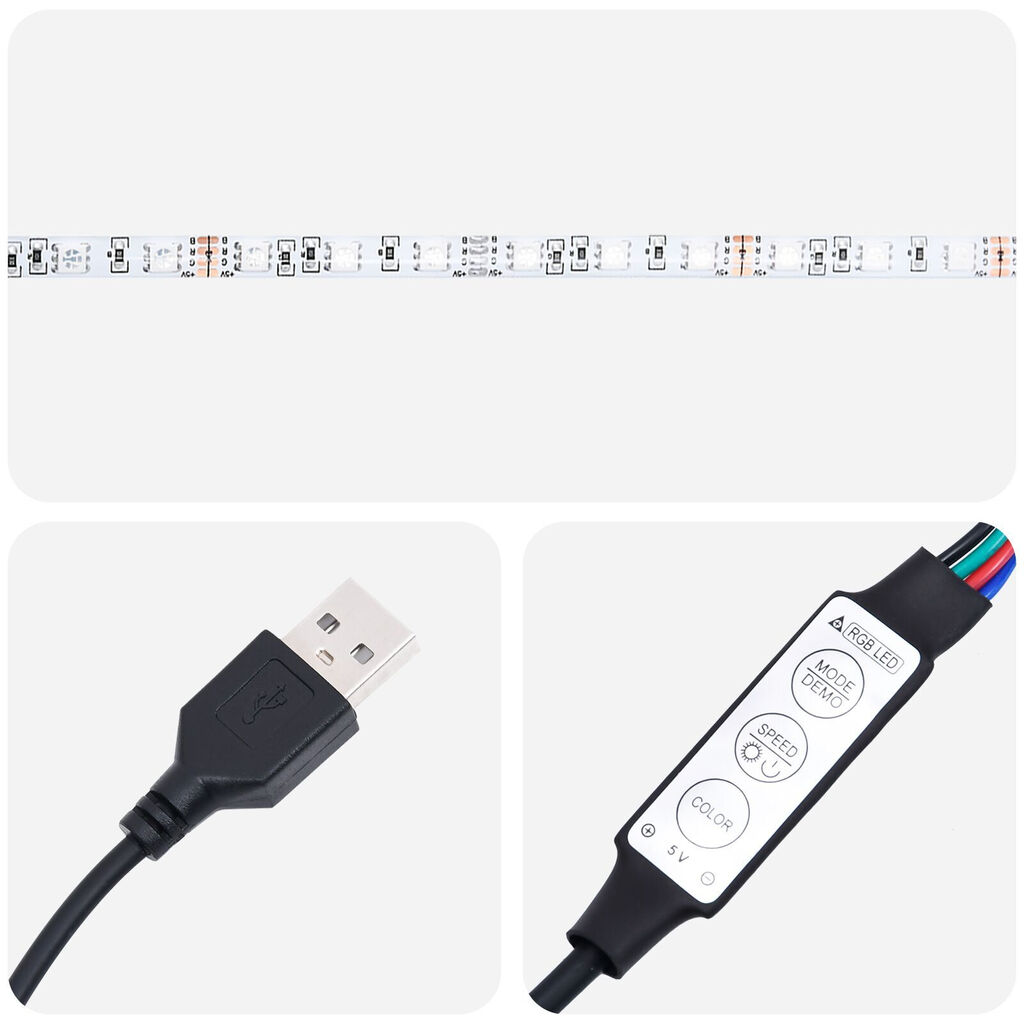vidaXL Κομοδίνα με LED Φώτα 2 τμχ Μαύρο Δρυς 44x34,5x45 εκ