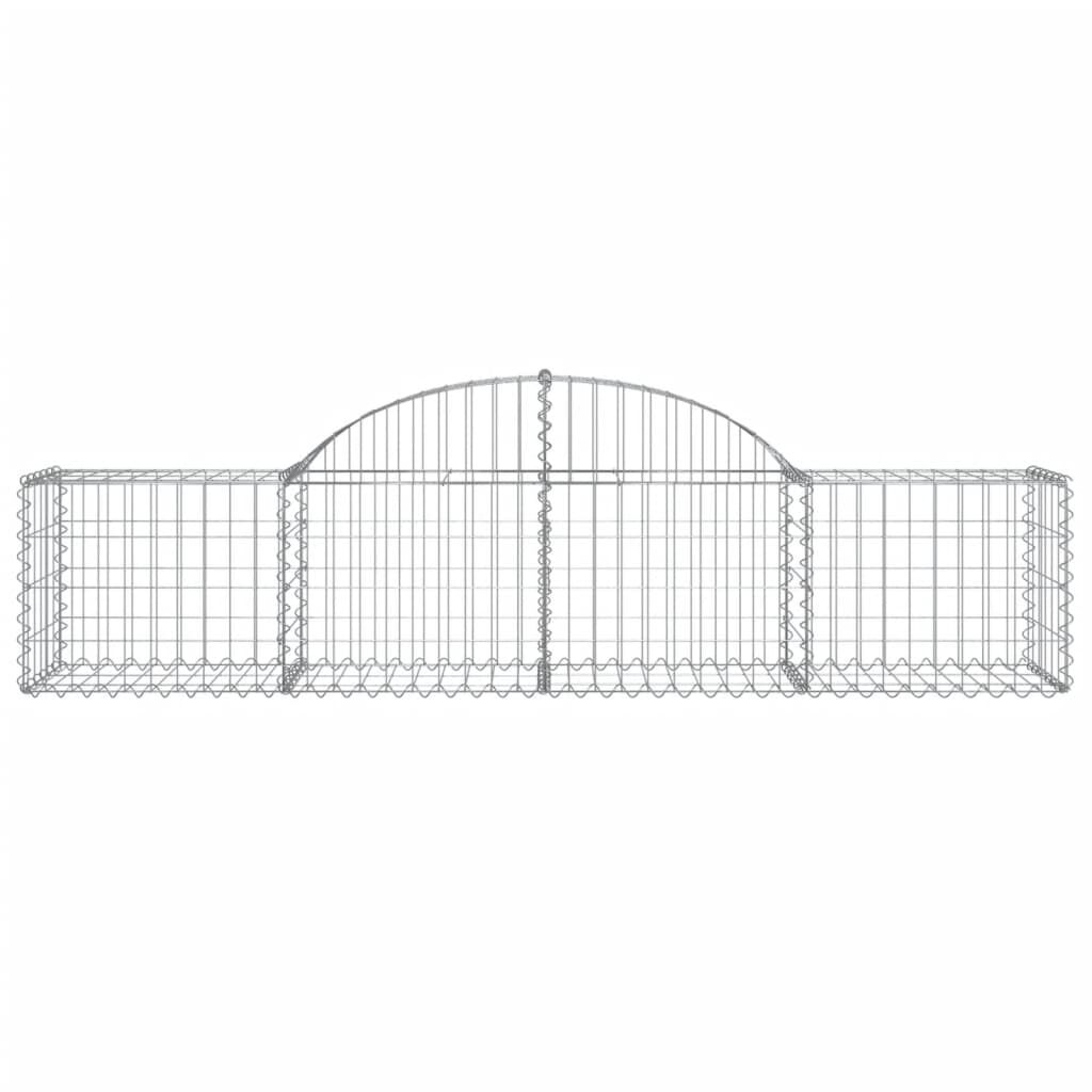 vidaXL Συρματοκιβώτια Τοξωτά 7 τεμ. 200x50x40/60 εκ. Γαλβαν. Ατσάλι