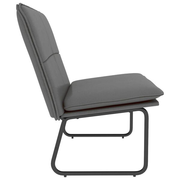 vidaXL Πάγκος Γκρι 100 x 75 x 76 εκ. από Συνθετικό Δέρμα