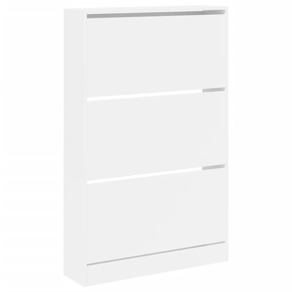 vidaXL Παπουτσοθήκη Λευκή 80x21x125,5 εκ. από Επεξεργασμένο Ξύλο