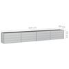 vidaXL Ζαρντινιέρα Υπερυψωμένη Ασημί 320x40x45 εκ. Γαλβανισμ. Χάλυβας