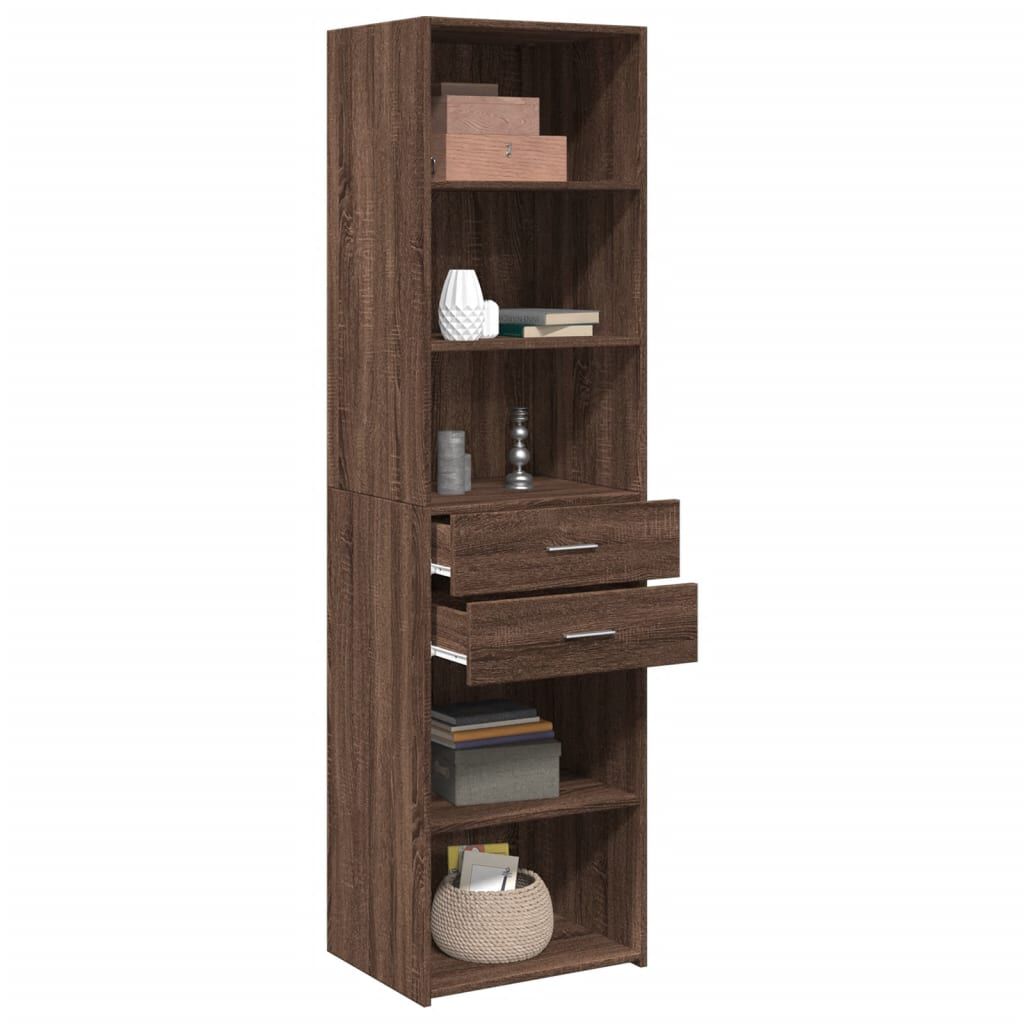 vidaXL Ντουλάπι Καφέ Δρυς 50x42,5x185 εκ. από Επεξεργασμένο Ξύλο