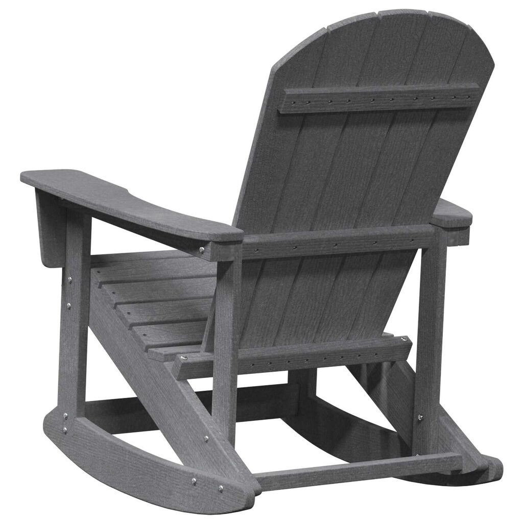 vidaXL Καρέκλα Rocking Adirondack Ανοιχτό γκρι 73.5x92x90 εκ. HDPE