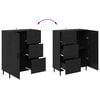 vidaXL Highboard &mu;&epsilon; &sigma;&upsilon;&rho;&tau;ά&rho;&iota; 2 pcs &Mu;&alpha;ύ&rho;&eta; &Omicron;&xi;&upsilon;ά &Sigma;ύ&nu;&theta;&epsilon;&tau;&omicron; &Xi;ύ&lambda;&omicron; &kappa;&alpha;&iota; &Gamma;&upsilon;&alpha;&lambda;ί