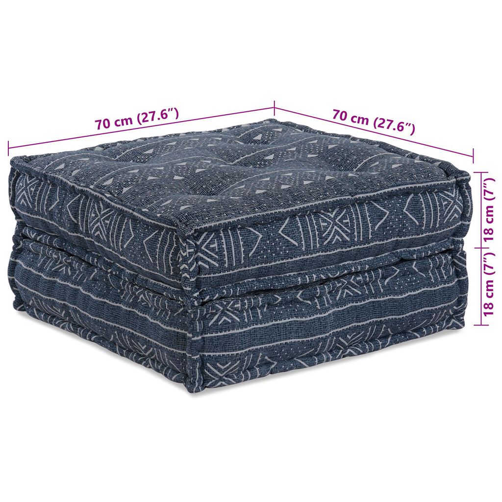 Kαναπές Pouffe 4 Θέσεων Modular Convertible VidaXL από Ίνες Indigo