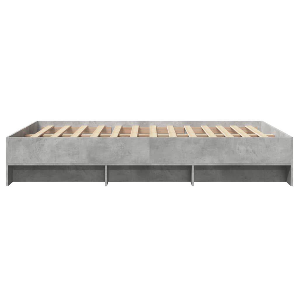 vidaXL Πλαίσιο Κρεβατιού Γκρι Σκυροδέματος 120x190 εκ. Επεξεργ. Ξύλο