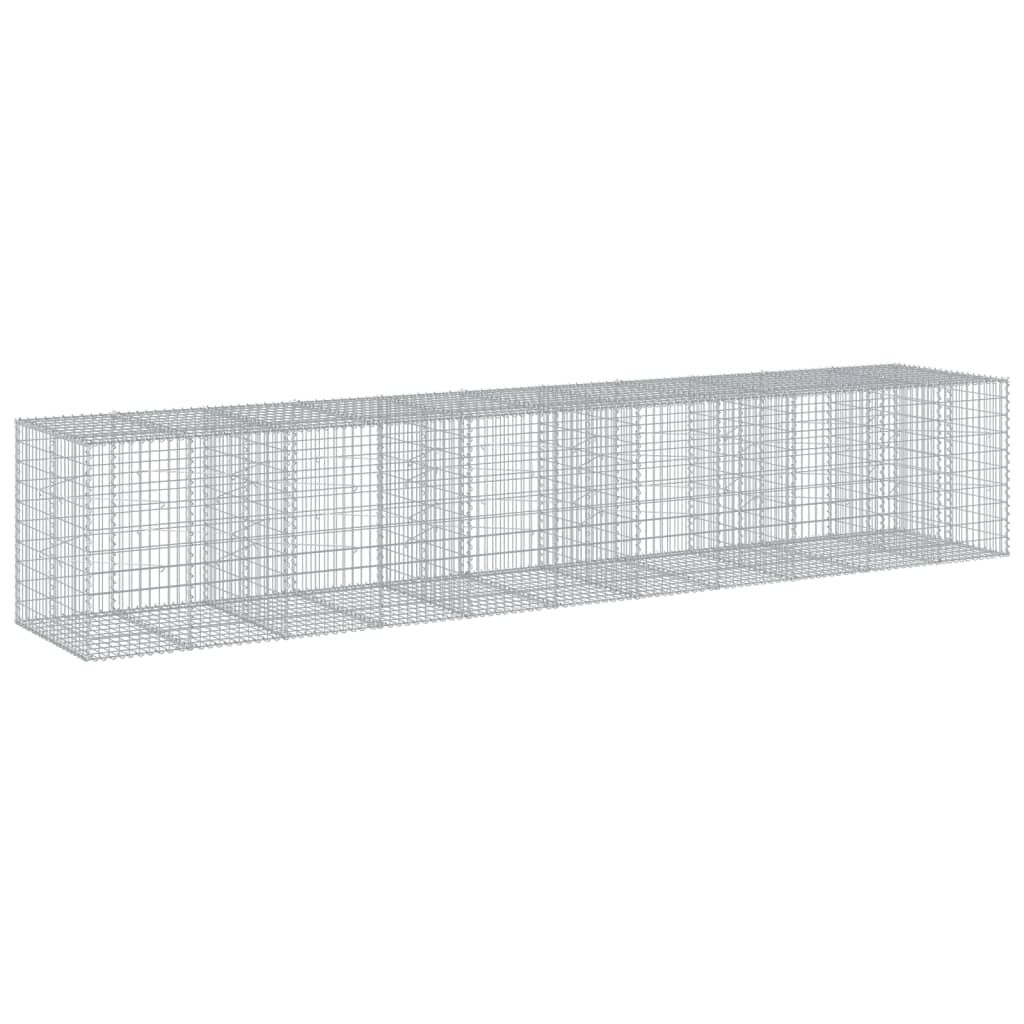 vidaXL Συρματοκιβώτιο με Κάλυμμα 550x100x100εκ από Γαλβανισμένο Χάλυβα