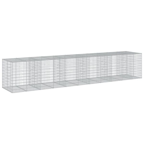 vidaXL Συρματοκιβώτιο με Κάλυμμα 550x100x100εκ από Γαλβανισμένο Χάλυβα