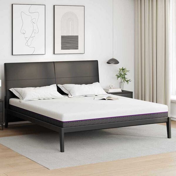 vidaXL Στρώμα Λευκό, Γκρι 200 x 200 cm Pěna