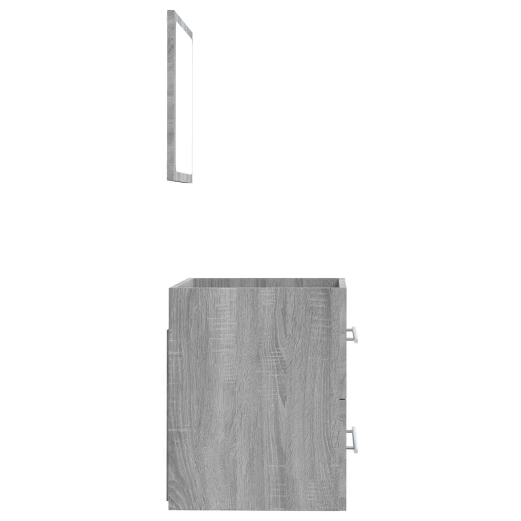 vidaXL Ντουλάπι Μπάνιου με Καθρέφτη Γκρι Sonoma 41x38,5x48 εκ.