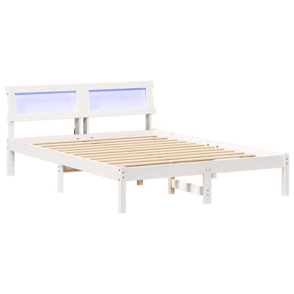 vidaXL Σκελετός Κρεβατιού Λευκό 120 x 200 cm Συμπαγές ξύλο πεύκου