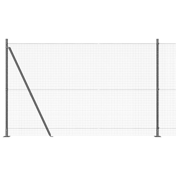 vidaXL Φράχτης με Στήλες. Γκρι 1.6 x 10 m Ατσάλι