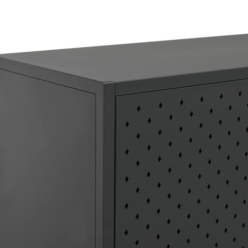 vidaXL Ντουλάπι Ανθρακί 80 x 35 x 135 εκ. από Ατσάλι