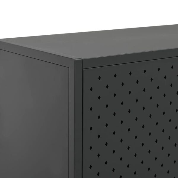 vidaXL Ντουλάπι Ανθρακί 80 x 35 x 135 εκ. από Ατσάλι