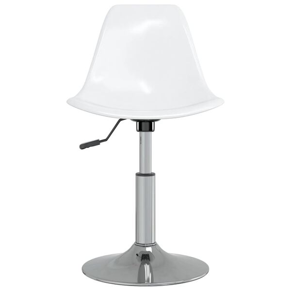 vidaXL Καρέκλες Τραπεζαρίας Περιστρεφόμενες 2 τεμ Λευκό Πολυπροπυλένιο