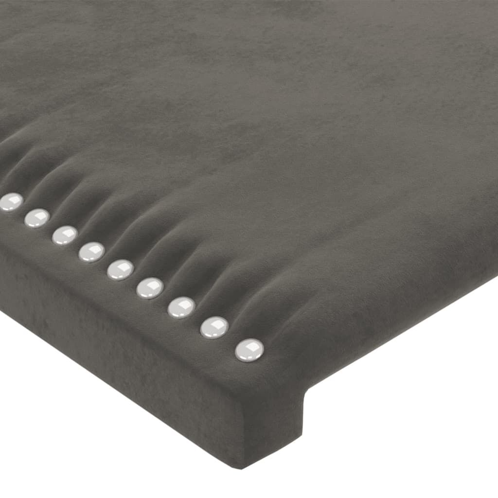 vidaXL Κεφαλάρι Κρεβατιού Σκούρο Γκρι 100x5x78/88 εκ. Βελούδινο