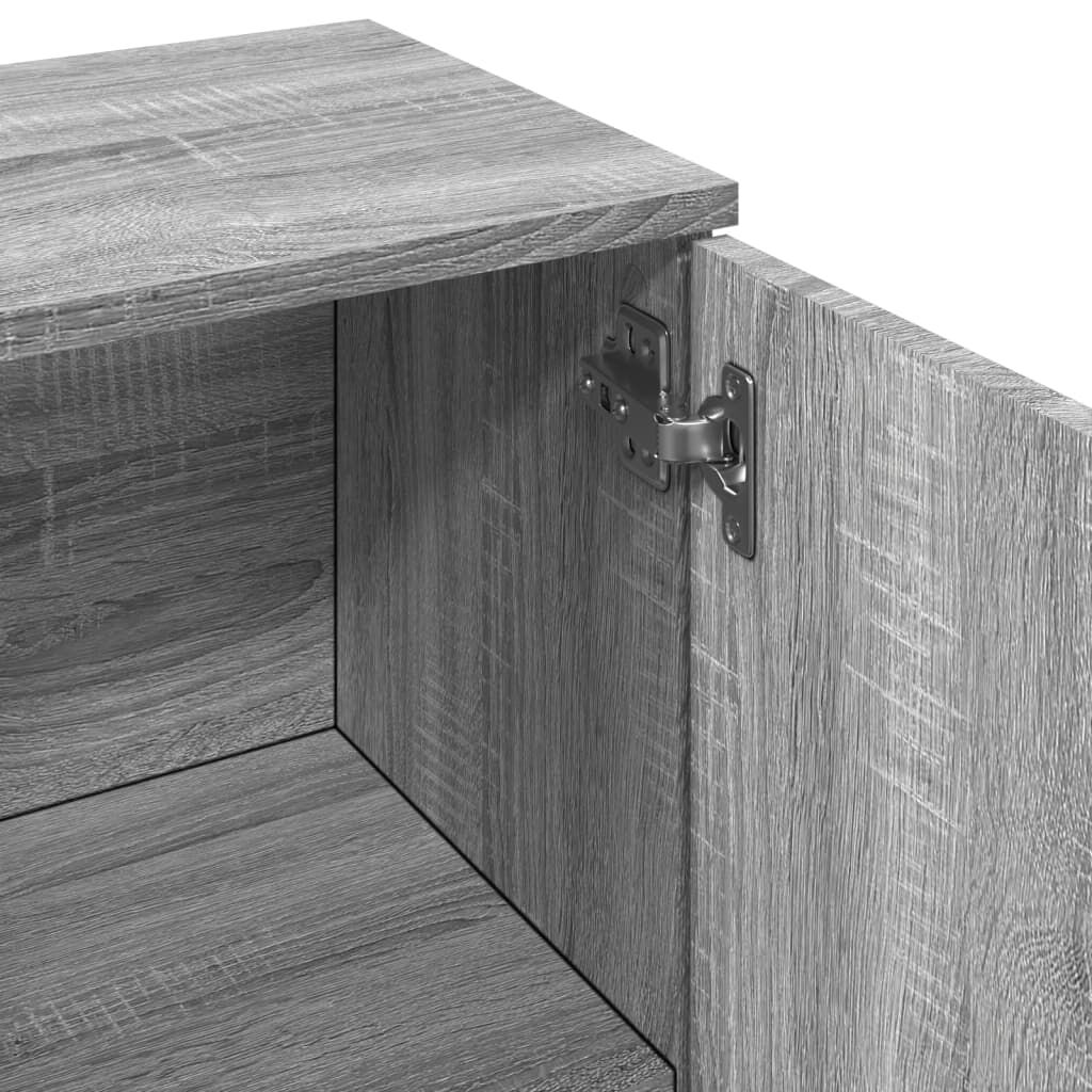 vidaXL Μπουφές Γκρι Sonoma 90,5x29,5x65 εκ. από Επεξεργασμένο Ξύλο
