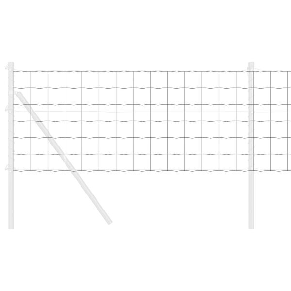 vidaXL Φράχτης Εuro Γκρι 0.6 x 50 μ. Σίδηρος με επικάλυψη PVC