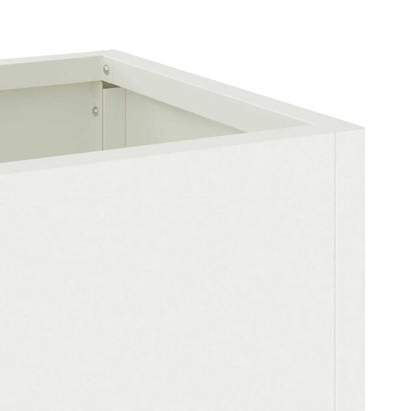 vidaXL Υψωμένη Γλάστρα Κήπου Λευκό 100 x 26 x 82 εκ Ατσάλι