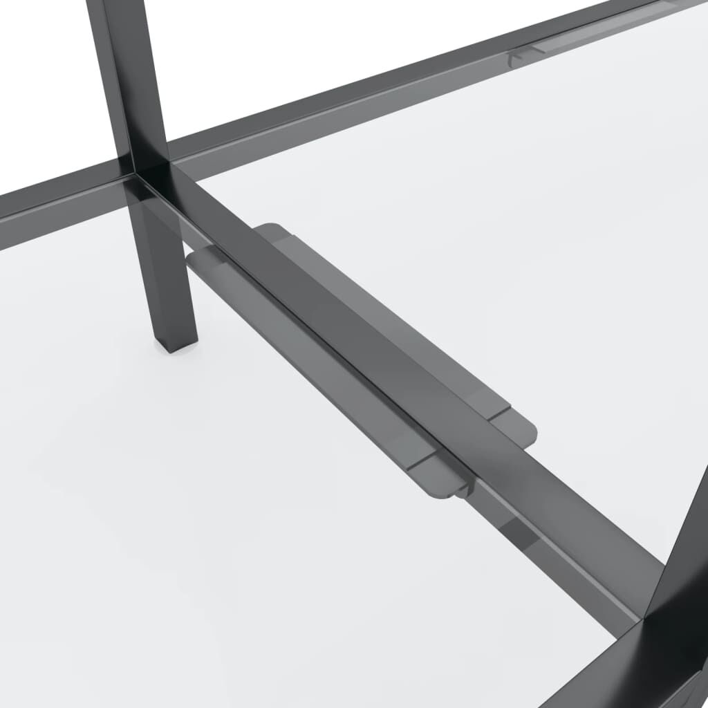 vidaXL Τραπέζι Κονσόλα Διαφανές 140 x 35 x 75,5 εκ. από Ψημένο Γυαλί