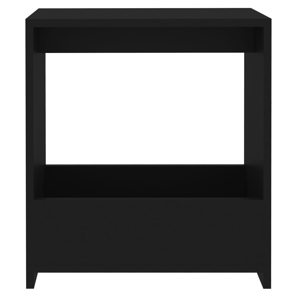 vidaXL Τραπεζάκι Βοηθητικό Μαύρο 50 x 26 x 50 εκ. από Επεξ. Ξύλο