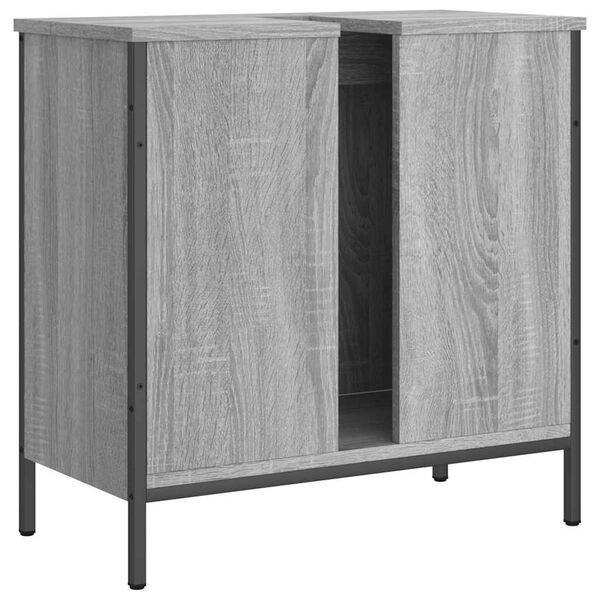vidaXL Ντουλάπι Νιπτήρα Μπάνιου Γκρι Sonoma 60x30x60 εκ. Επεξ. Ξύλο