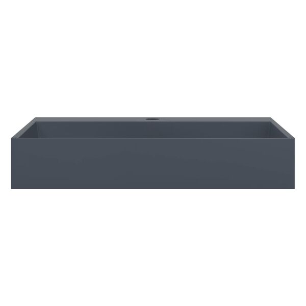 vidaXL Νιπτήρας Ανθρακί 60x38x11 εκ. Συνθετικός από Τεχνητό Μάρμαρο